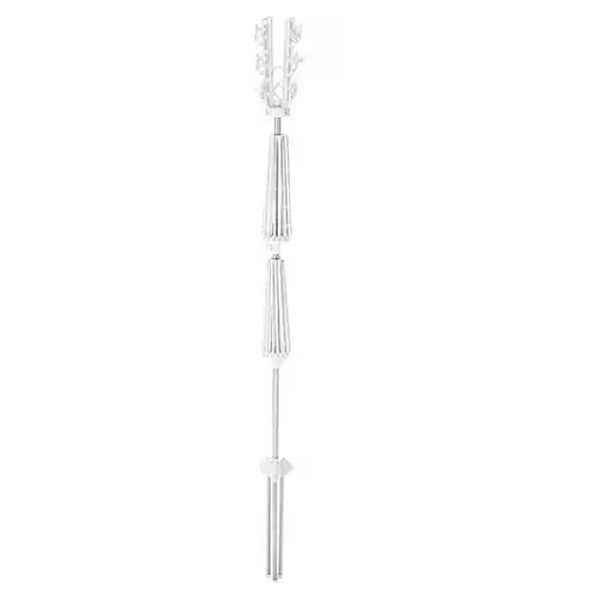 Uscator de rufe vertical, cu 3 niveluri rotative, 1 nivel cu clesti, pliabil, uscor de depozitat, din metal si plastic, alb/argintiu PromotiiZilnice