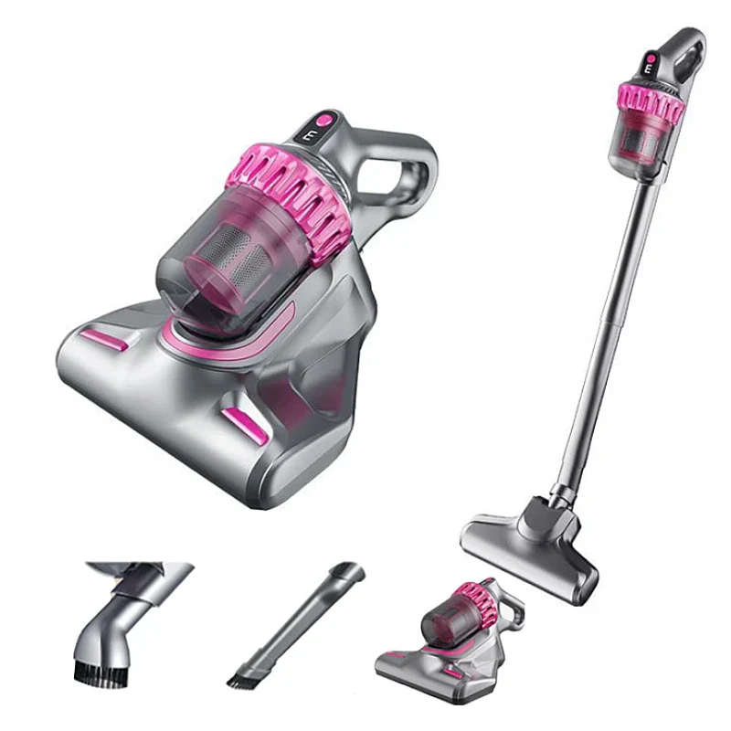 Aspirator de pat anti-acarieni, wireless, igienizare profunda, usor si manevrabil, 10000Pa, cu 8000 de vibratii pe minut, Violet PromotiiZilnice