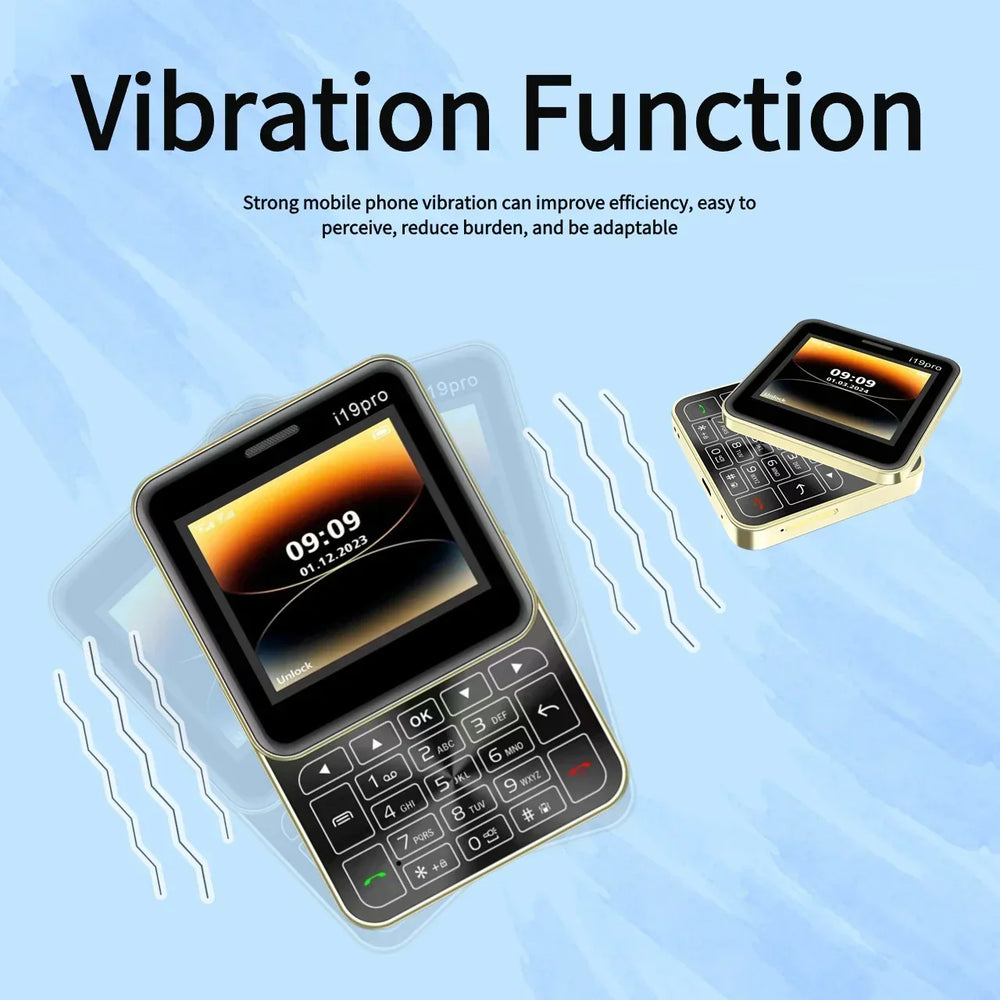 Telefon Mini i19 Pro Slide Button – 2.4", Dual SIM, 2G GSM, camera, FM, Bluetooth, butoane, deblocat - PromotiiZilnice