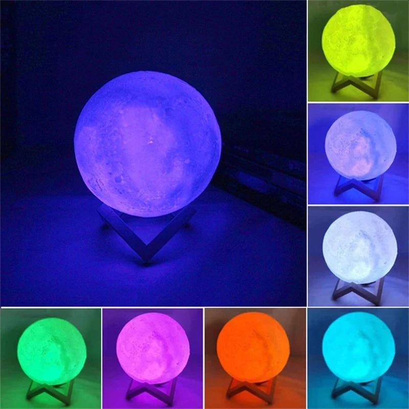 Lampa in forma de luna, 16 culori Imagine secundară a produsului