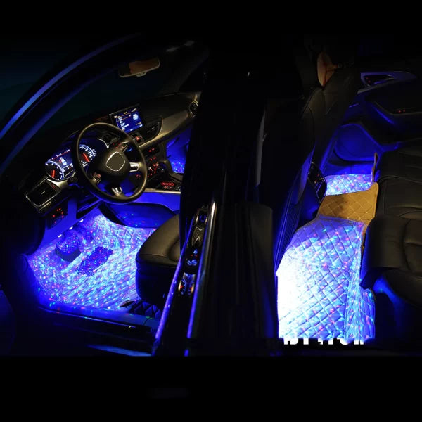 Set 4 LED auto de interior, A10 USB, 7 culori RGB PromotiiZilnice