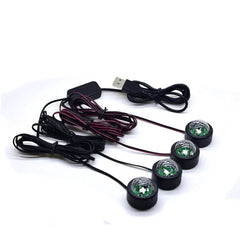 Set 4 LED auto de interior, A10 USB, 7 culori RGB PromotiiZilnice