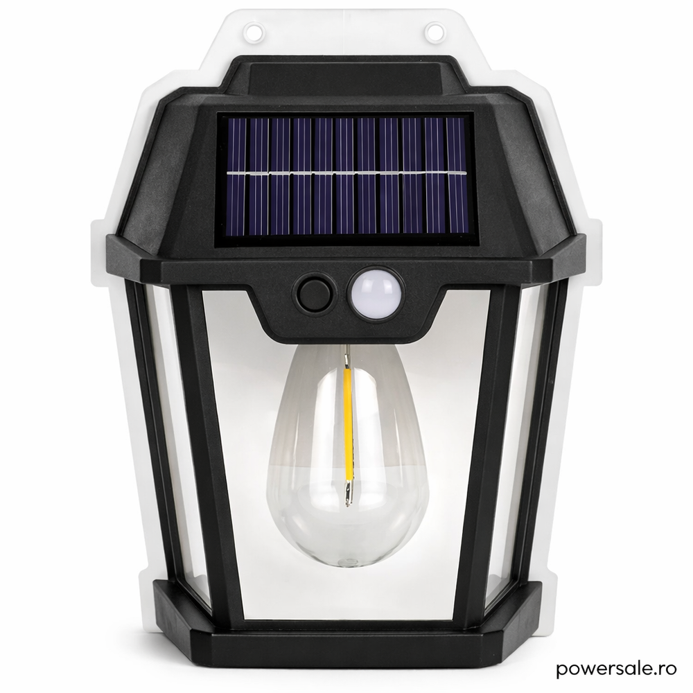 Set 8 Bucăți Lampă Solară de Perete Exterior cu Senzor de Mișcare și Senzor Crepuscular, 3 Moduri Iluminare Powersale