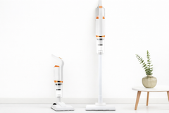 Aspirator 2 in 1 de podea si de mana, 120W, filtru HEPA lavabil, usor si compact, alb Powersale