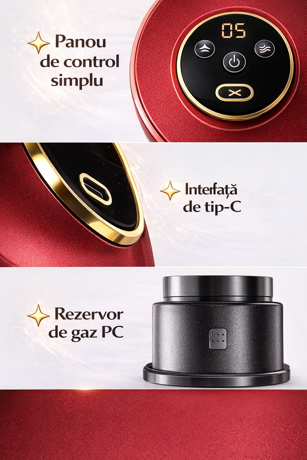 Aparat de masaj cu vacuum 4 in 1,compresie calda, masaj cu vibratii, portabil PromotiiZilnice