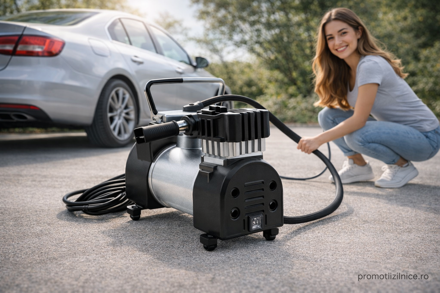 Compresor Auto 12V Portabil pentru SUV, Microbuz și Camion PromotiiZilnice