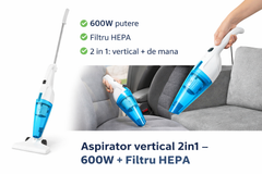 Aspirator Vertical 2in1 600W cu Filtru HEPA – Curatare Rapida pentru Casa si Masina PromotiiZilnice