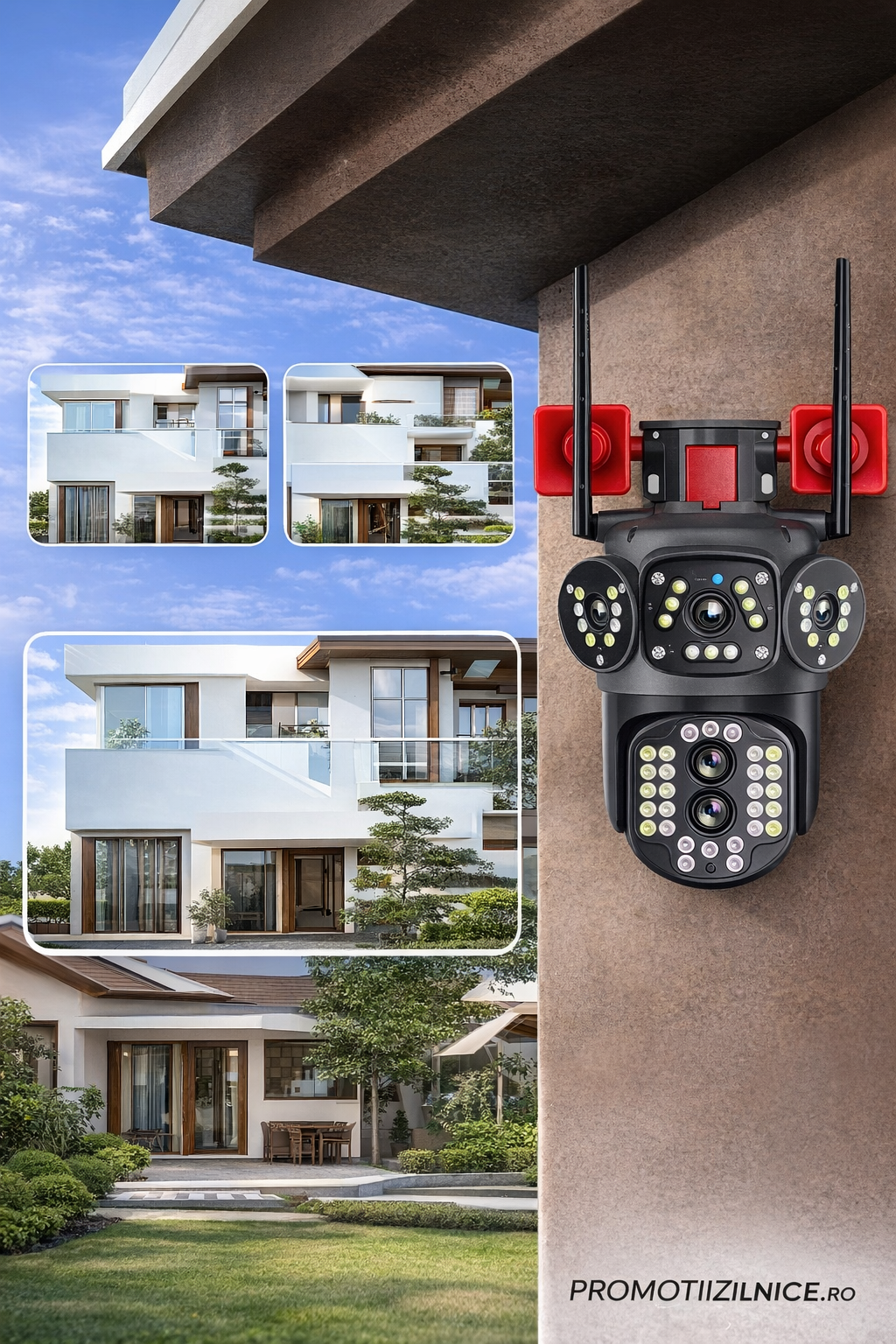 Set 2 Camere Supraveghere 4G LTE 4K Ultra HD, Zoom 10X, Detectare Umană, Urmărire Automată, IP66 PromotiiZilnice