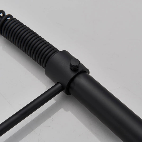 Baterie de bucatarie retractabila, rotire 360 grade, negru, montare pe blat PromotiiZilnice