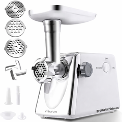 Mașină de tocat carne electrică Visuron 3000 W – 120 kg/oră, 3 site inox, funcție Reverse, componente detașabile PromotiiZilnice