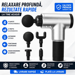 Aparat de Masaj Profesional, 4 Capete, 6 Trepte de Viteză, 3400 RPM PromotiiZilnice