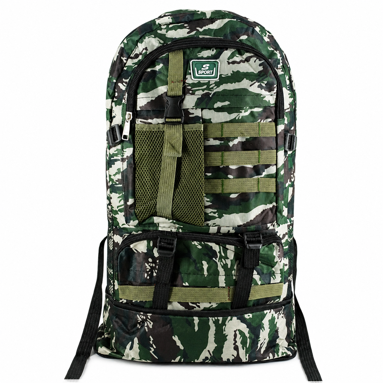 Rucsac Camuflaj 90 cm Mare – Ghiozdan Multifunctional pentru Drumetii, Calatorii si Camping PromotiiZilnice