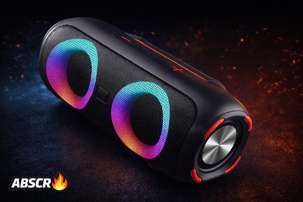 Boxă Portabilă rezistenta la apa Bluetooth 5.0 30W – 4000mAh, Lumini RGB, IPX6, USB/AUX/SD/FM, Sunet Puternic, Portabilă BoomSale
