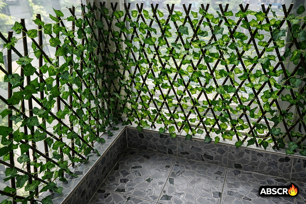 Set 2 bucati Gard Extensibil cu Frunze Artificiale, 100x160 cm, Paravan Verde pentru Balcon si Gradina PromotiiZilnice