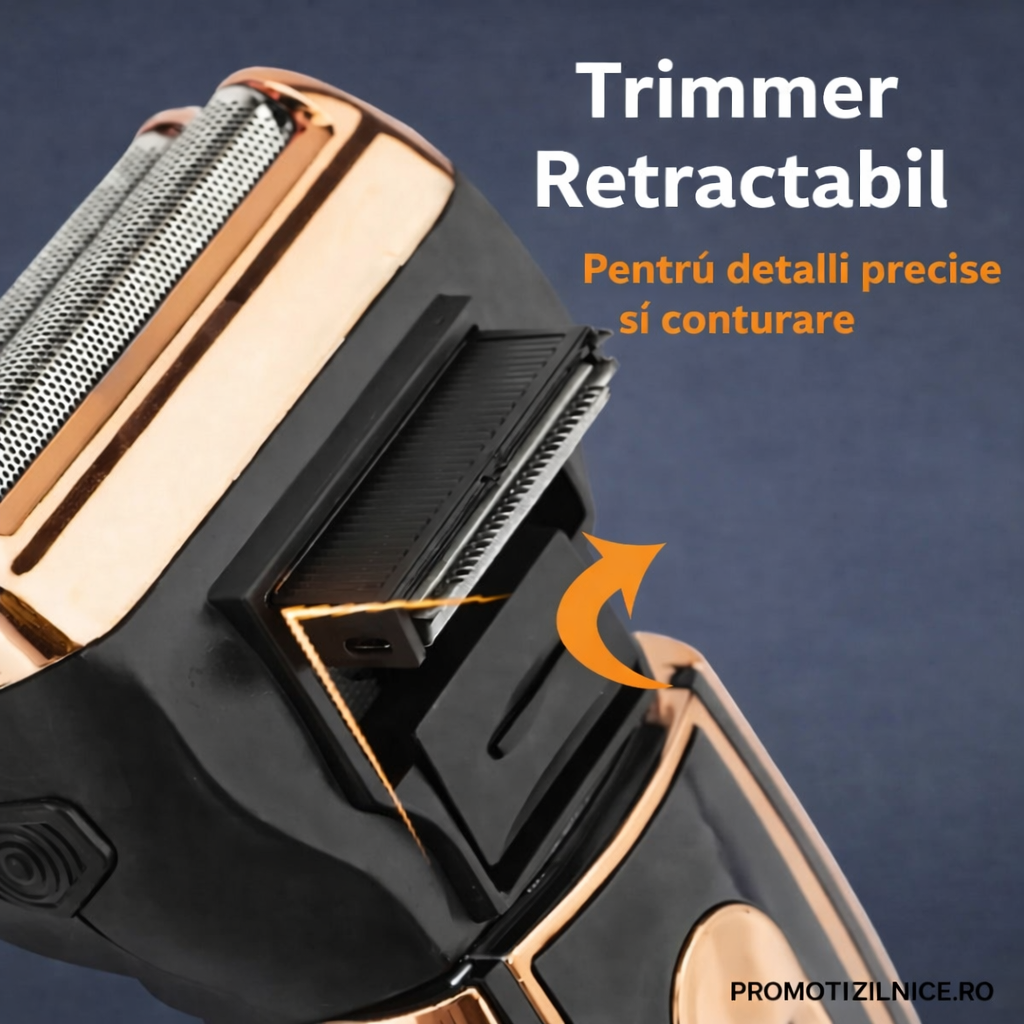Aparat de Tuns 3-în-1 Multishaver – Trimmer Tuns, Barbierit & Îndepărtare Păr Nas/Urechi – Lame Oțel Inoxidabil PromotiiZilnice