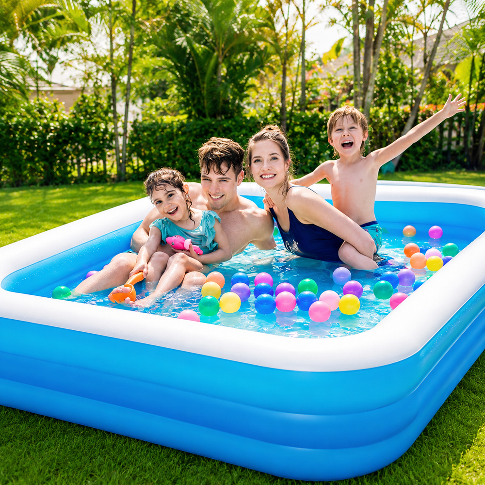 Piscina Gonflabila Family Pool XXL 201 x 150 x 51 cm – Distractie Racoritoare pentru Intreaga Familie PromotiiZilnice