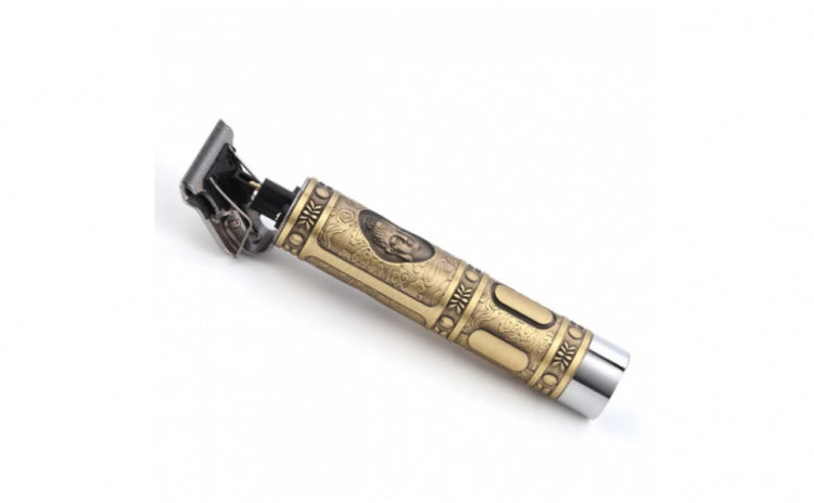 1+1 CADOU Aparat de tuns si conturat, forma T, distanta de taiere de 0mm, acumulator incorporat, auriu PromotiiZilnice