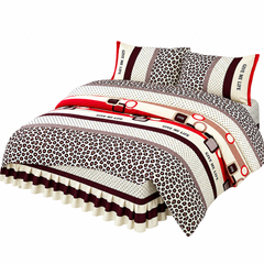 Lenjerie de Pat Premium 4 Piese din Finet – Animal Print, Model H798 Powersale