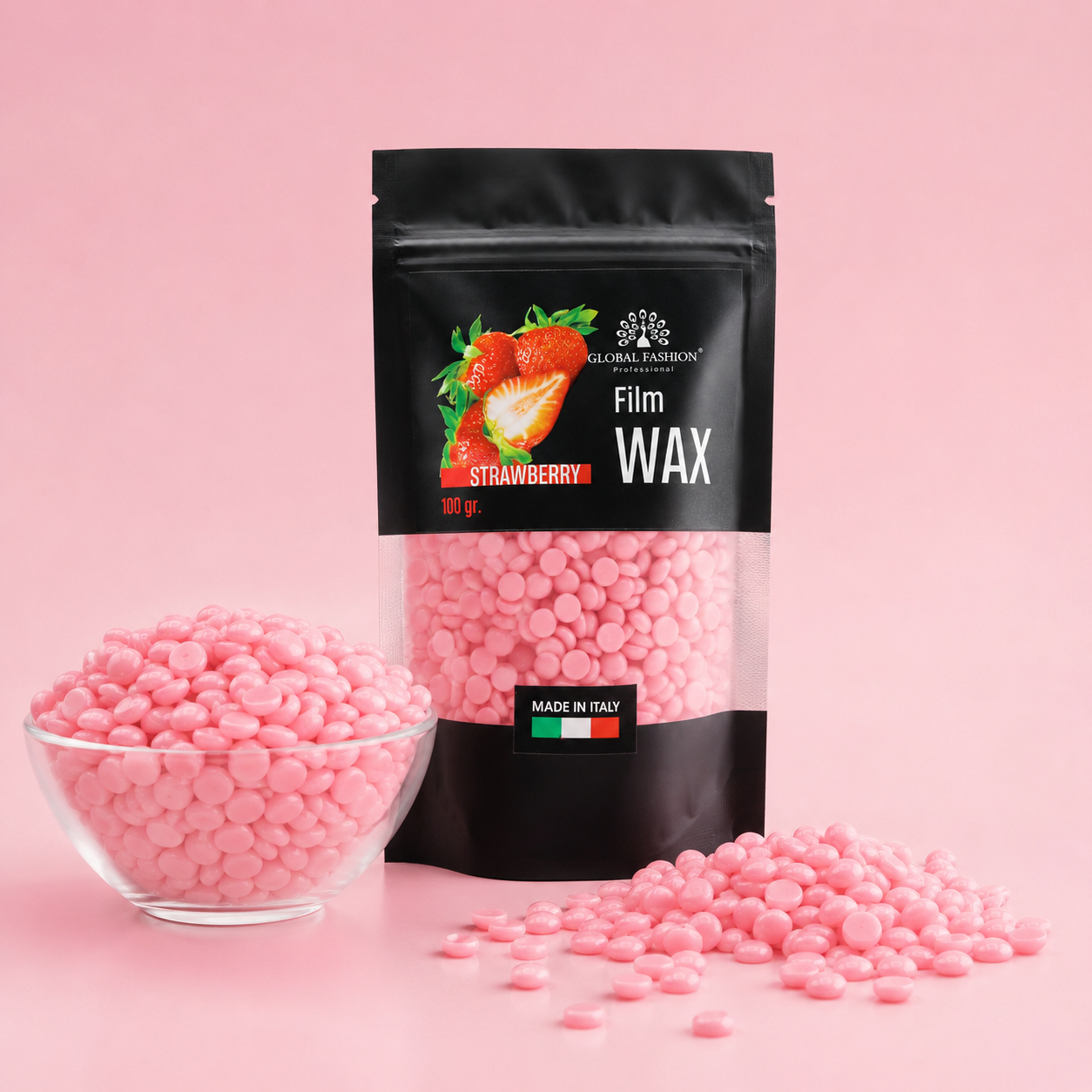 Set Epilare Profesional Pro Wax 100 + Ceară Film Wax Căpșuni 100g + 100 Spatule din Lemn | Kit Complet Epilare Acasă & Salon LUXORYABEAUTY