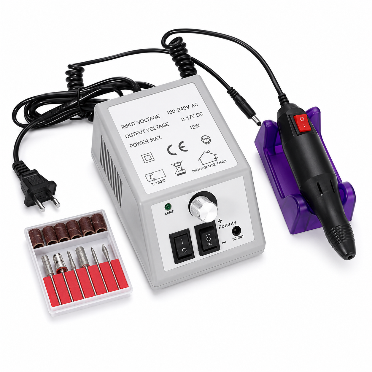Set Profesional Manichiură UV LED – Freză Electrică Unghii + 2 Lămpi UV/LED pentru Gel, Semi și Pedichiură | Kit Complet Salon Acasă LUXORYABEAUTY