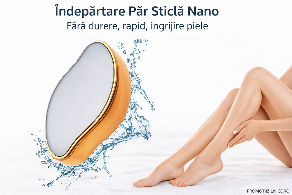 Set 2x Dispozitiv Nano Glass pentru Îndepărtarea Părului – Epilare Rapidă și Fără Durere, Reutilizabil PromotiiZilnice
