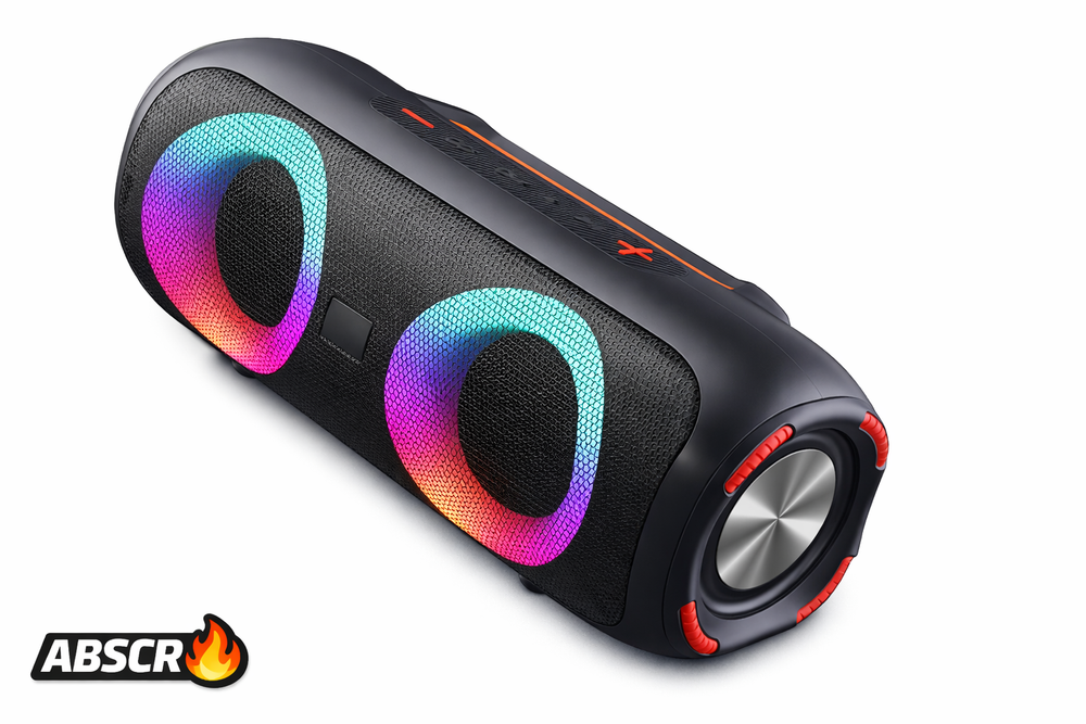Boxă Portabilă rezistenta la apa Bluetooth 5.0 30W – 4000mAh, Lumini RGB, IPX6, USB/AUX/SD/FM, Sunet Puternic, Portabilă BoomSale