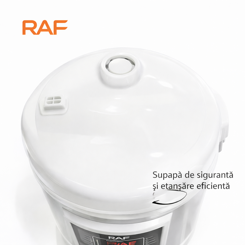 Oală multicooker RAF R166W 5L, 900W, 12 programe, afișaj digital, multifuncțională, alb Powersale