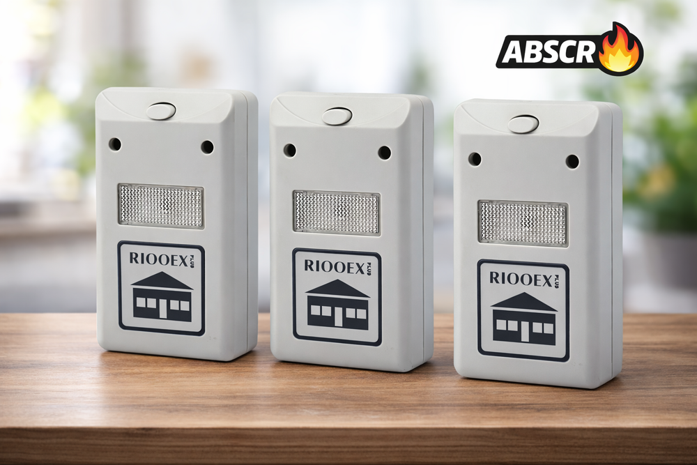 Set 3 Bucati Aparat Antigandaci si Antirozatoare RIOOEX Plus – Dispozitiv Ultrasunete Anti Insecte si Soareci, Alb BoomSale