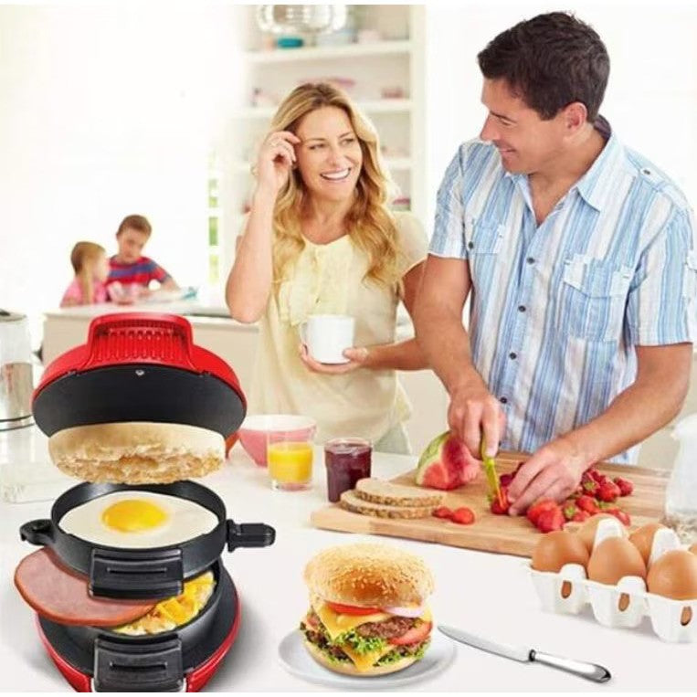 Aparat de facut burgeri sau sandwich-uri RAF 600W, Rosu - PromotiiZilnice