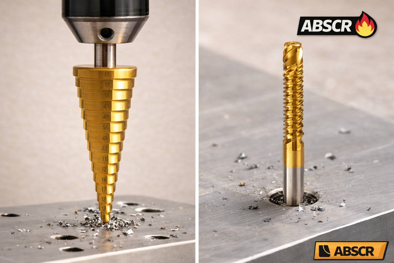 Set Burghie Conice în Trepte , 4–32 mm, 6 Piese – Găurire Multiplă, Precizie Ridicată, pentru Metal, Lemn și Plastic BoomSale