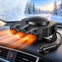 Aeroterma Auto 12V 200W, cu Aer Cald si Ventilatie, Dezaburire si Dezghetare Parbriz, Alimentare la Priza PromotiiZilnice