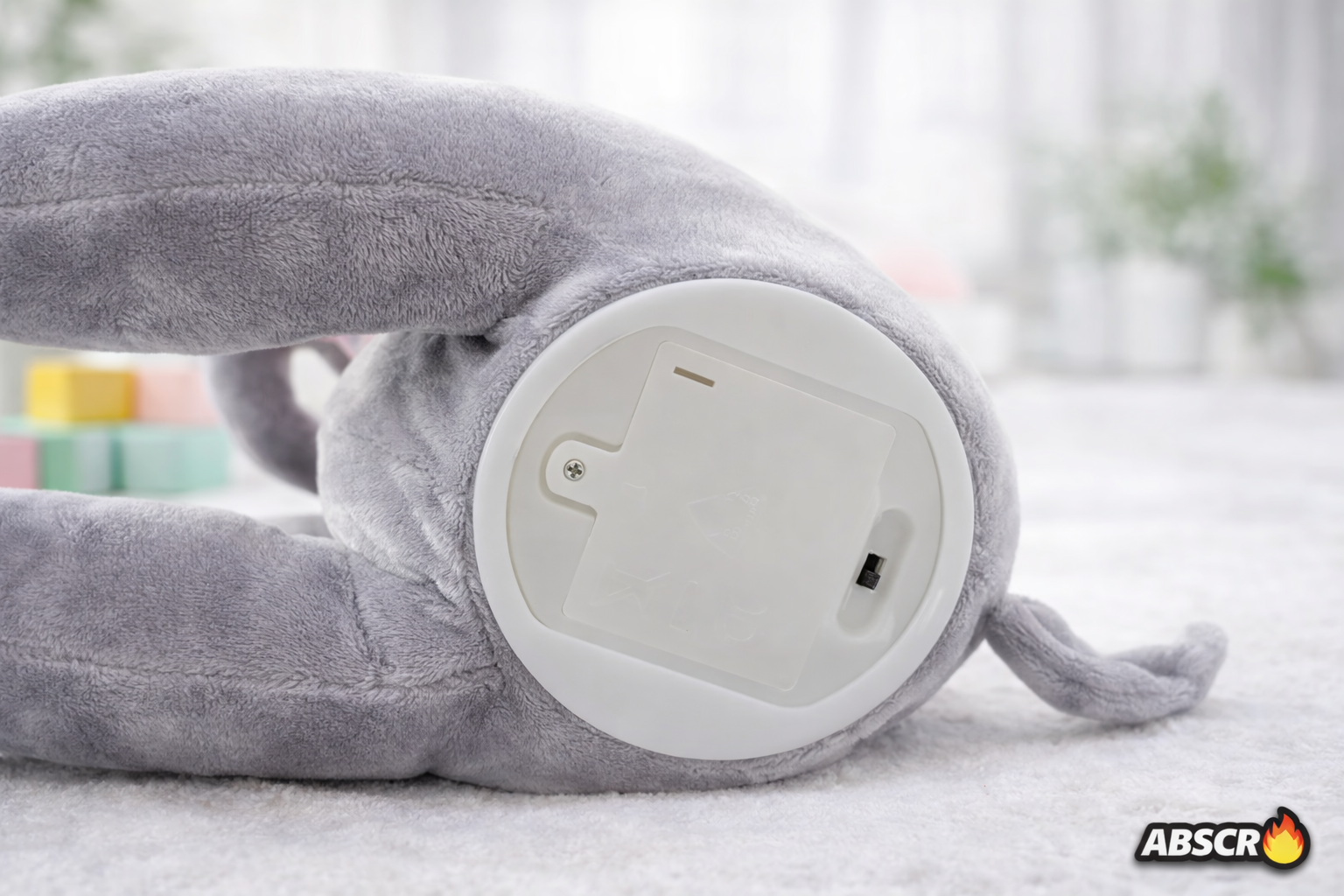 Jucarie de plus interactiva ABSCR Elefant Peek-a-Boo, canta si se joaca Cucu Bau, misca urechile, 2 moduri de joc, 33 x 16 cm, material moale, pentru copii PromotiiZilnice