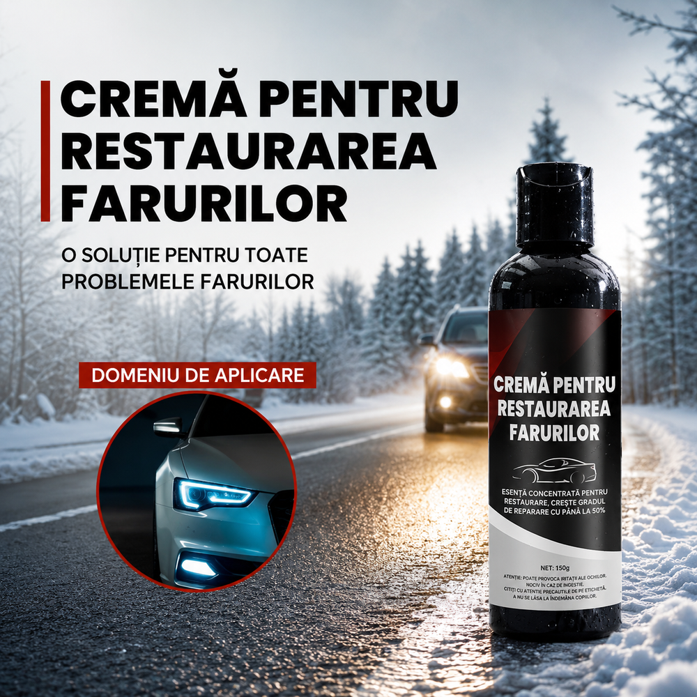 Set 2 x Pasta Polish pentru Restaurarea Farurilor Auto, 120 ml fiecare eShopix