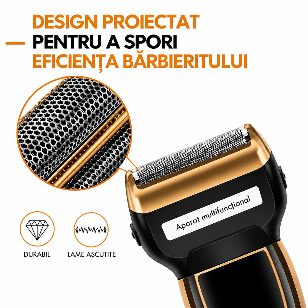 Aparat de tuns si ras multifuncțional 3 în 1 + Spray parfum barbati 90 ml cadou