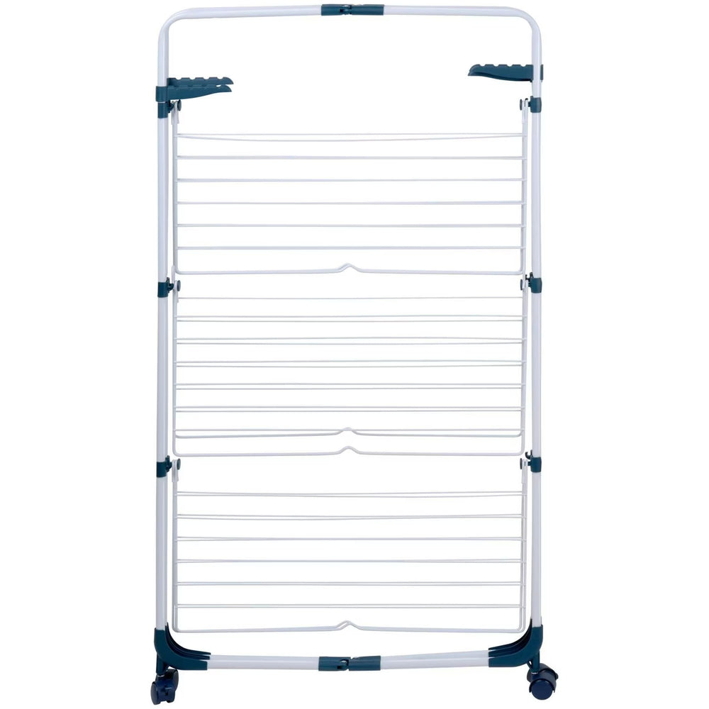 Uscator rufe 3 nivele, pliabil, suport umerase, capacitate 30 kg, Inox - PromotiiZilnice
