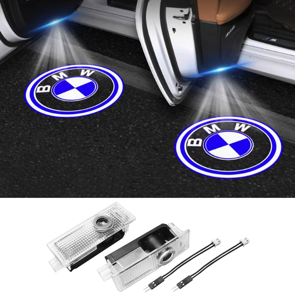 Set 2 Proiectoare LED pentru Usi Auto BMW, 12V 5W - PromotiiZilnice