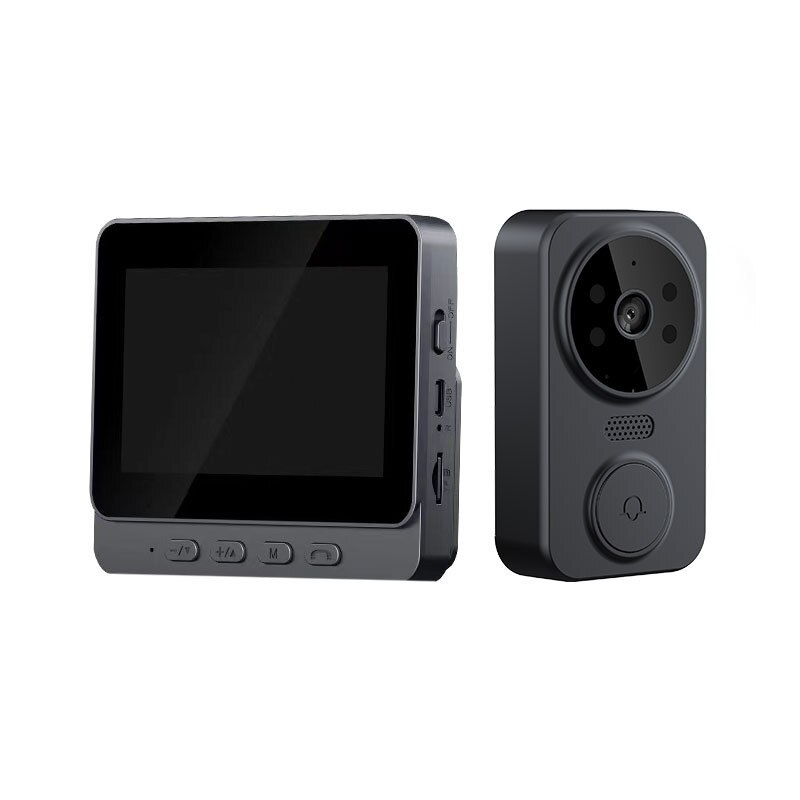 Videointerfon Inteligent cu Ecran 4.3” – Cameră HD 1080P, Comunicare Bidirecțională, Vedere Nocturnă, Baterie Reîncărcabilă