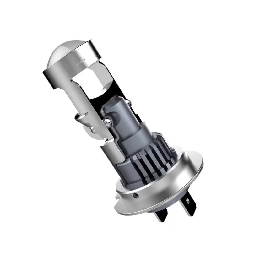 Set 2 Becuri Auto H7, LED cu Lupa PRO, 140W, Set 2, 6500K, Luminozitate 300% - PromotiiZilnice