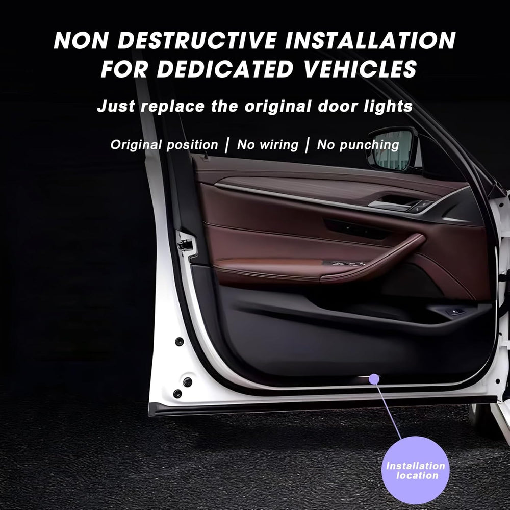 Set 2 Proiectoare LED pentru Usi Auto BMW, 12V 5W - PromotiiZilnice