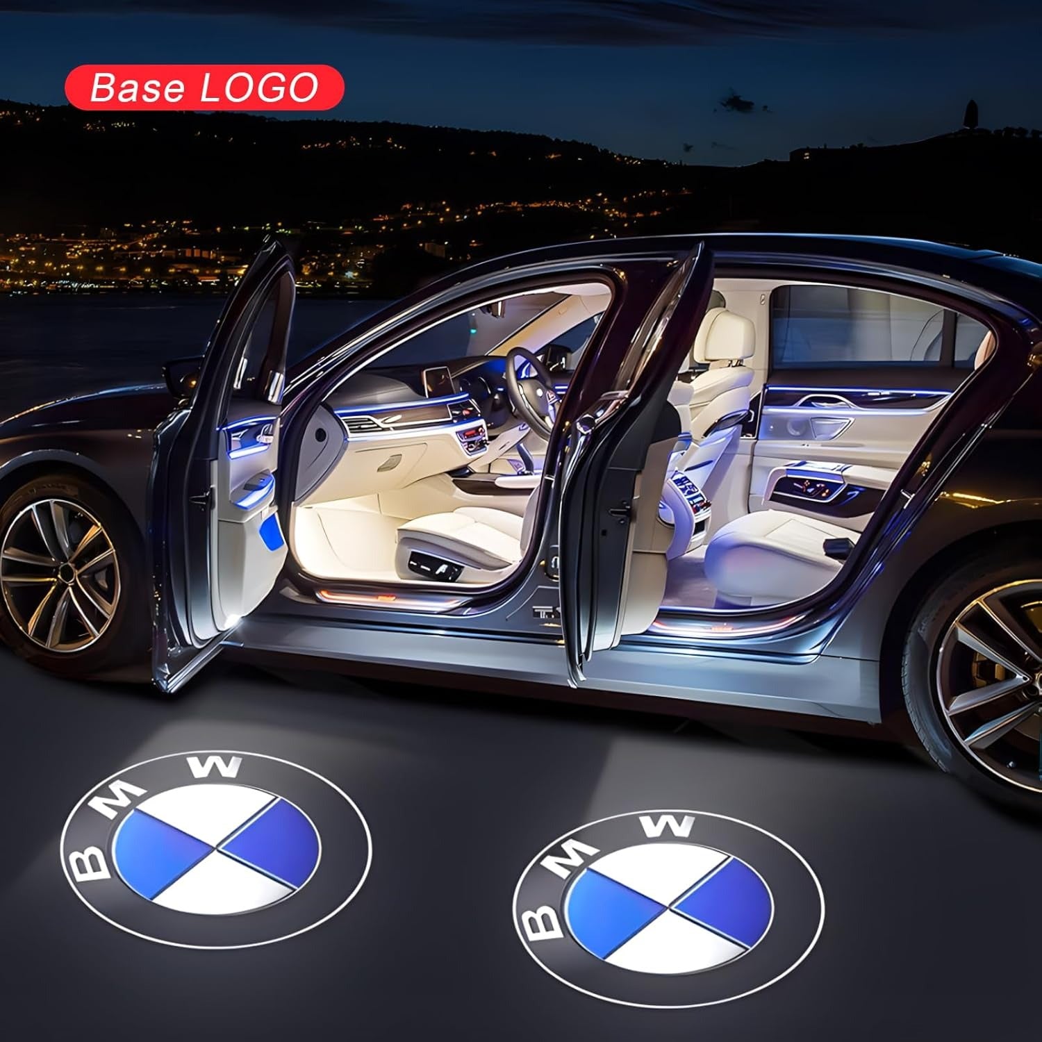 Set 2 Proiectoare LED pentru Usi Auto BMW, 12V 5W - PromotiiZilnice