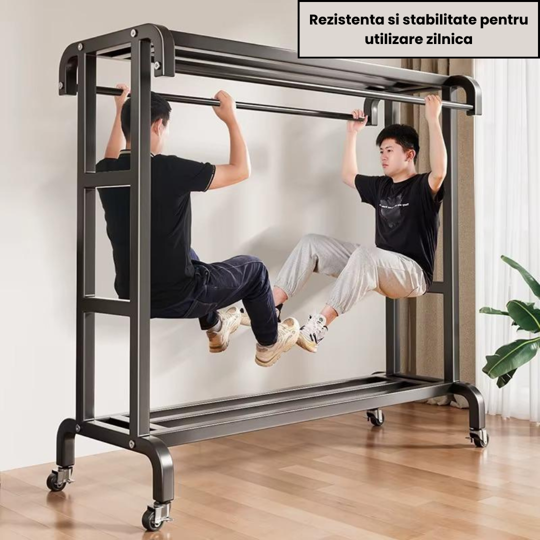 Raft metalic dublu pentru haine și pantofi, stabil, montaj rapid - PromotiiZilnice