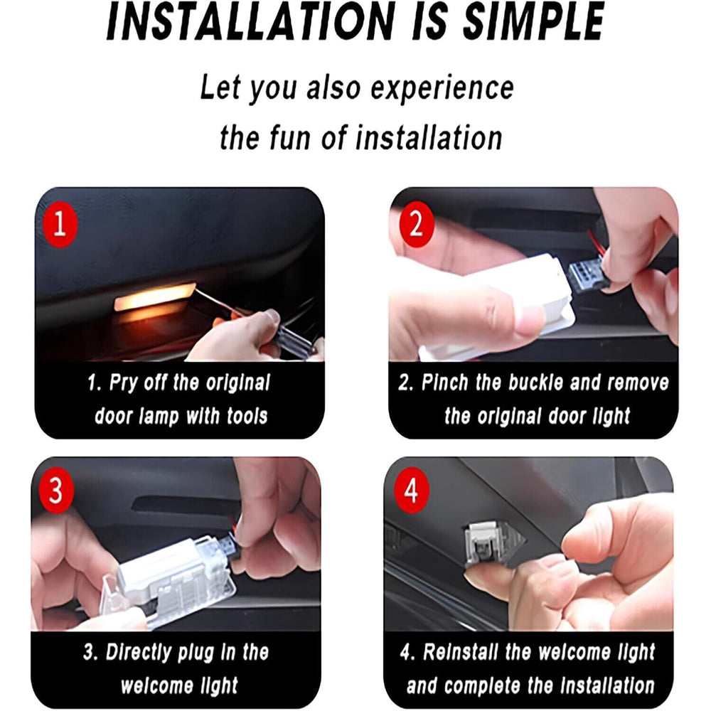 Set 2 Proiectoare LED pentru Usi Auto BMW, 12V 5W - PromotiiZilnice