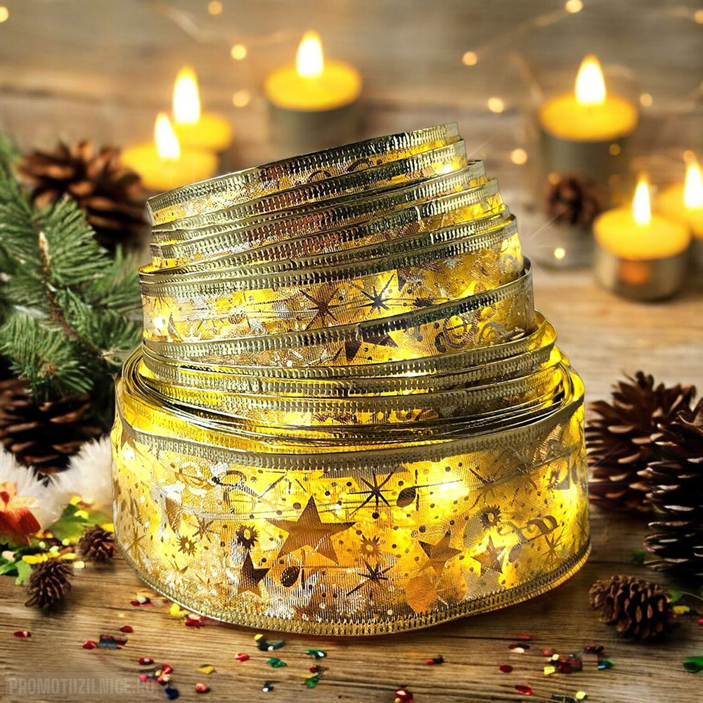 Set 2 x Banda luminoasa LED Craciun, 10m, 100 LED-uri, pentru decor casa si exterior - PromotiiZilnice