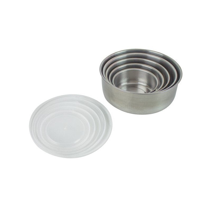 Set 5 cutii alimente inox cu capac plastic PromotiiZilnice