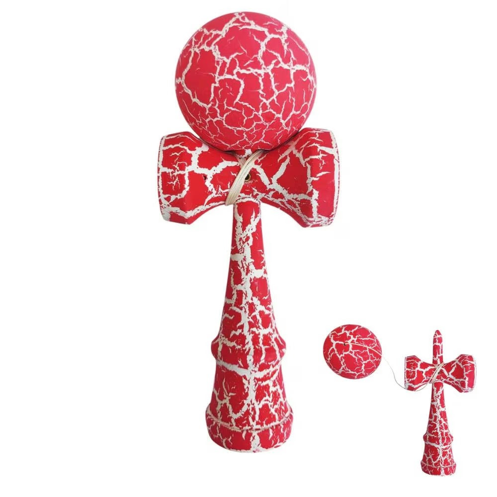 Set 2 x Kendama din Lemn 18 cm, Model CRACK - PromotiiZilnice