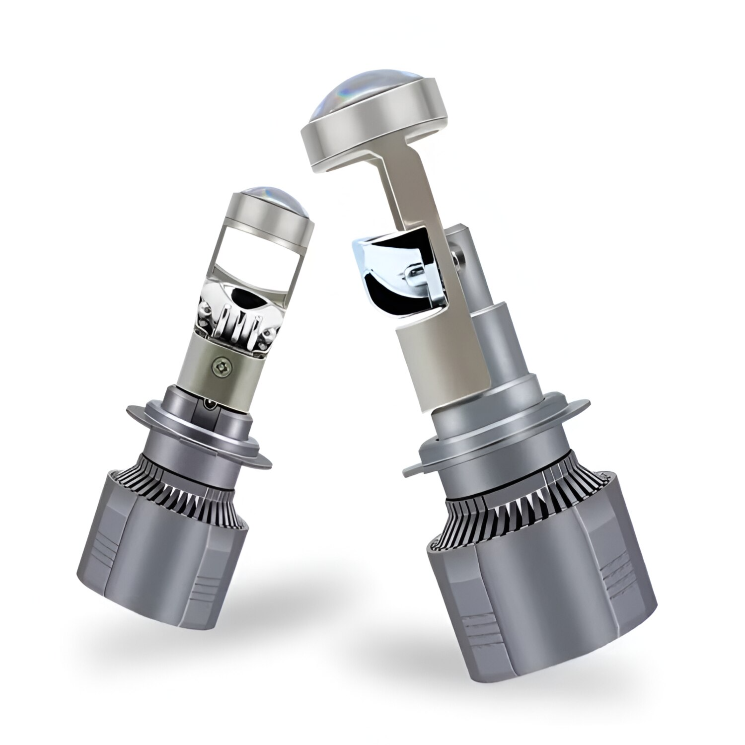 Set 2 Becuri Auto H7, LED cu Lupa PRO, 140W, Set 2, 6500K, Luminozitate 300% - PromotiiZilnice