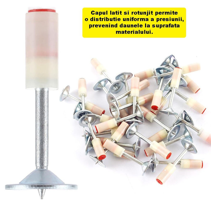 Set cuie tip ciupercă 7.2 mm pentru pistol cu autopropulsare, 200 bucati PromotiiZilnice