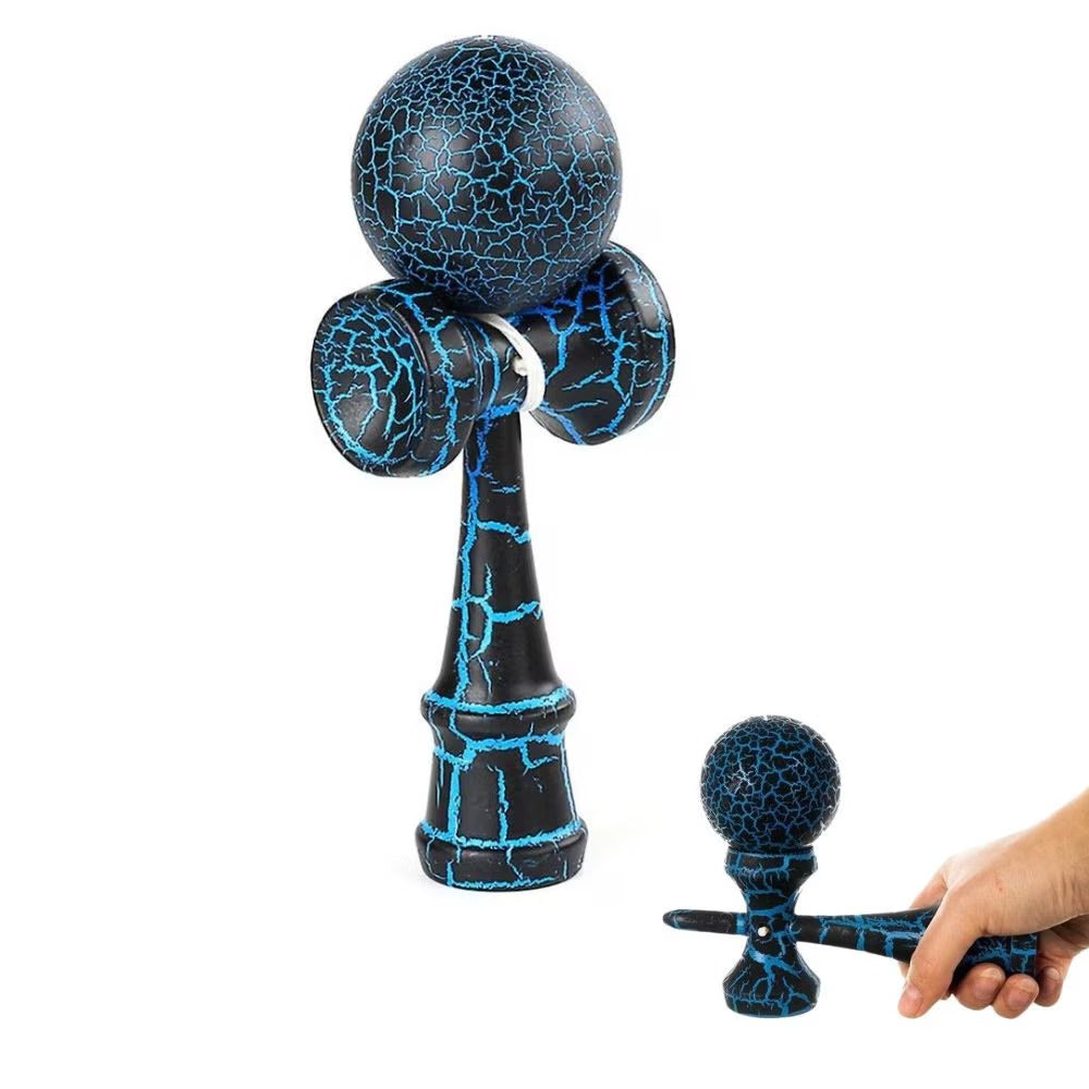 Set 2 x Kendama din Lemn 18 cm, Model CRACK - PromotiiZilnice