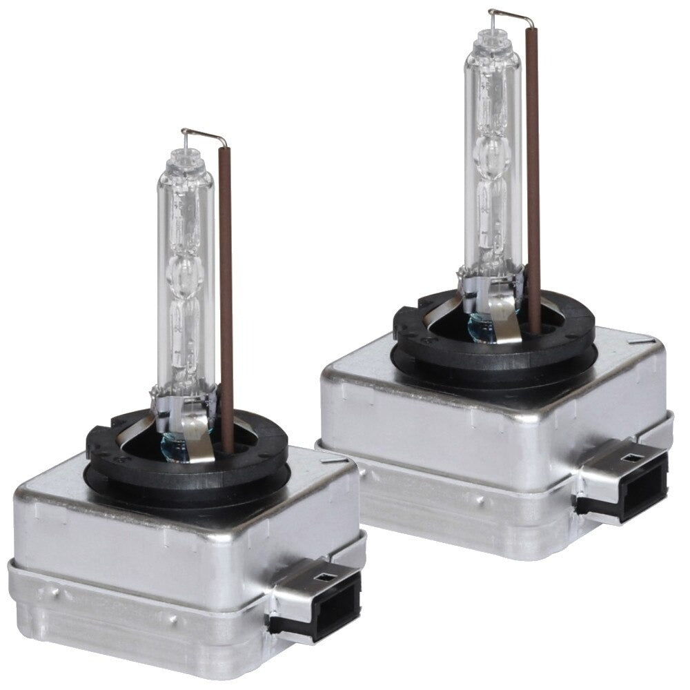 Set 2 becuri Xenon D1S White auto pentru far, suport metalic, 35W, 6000K - PromotiiZilnice