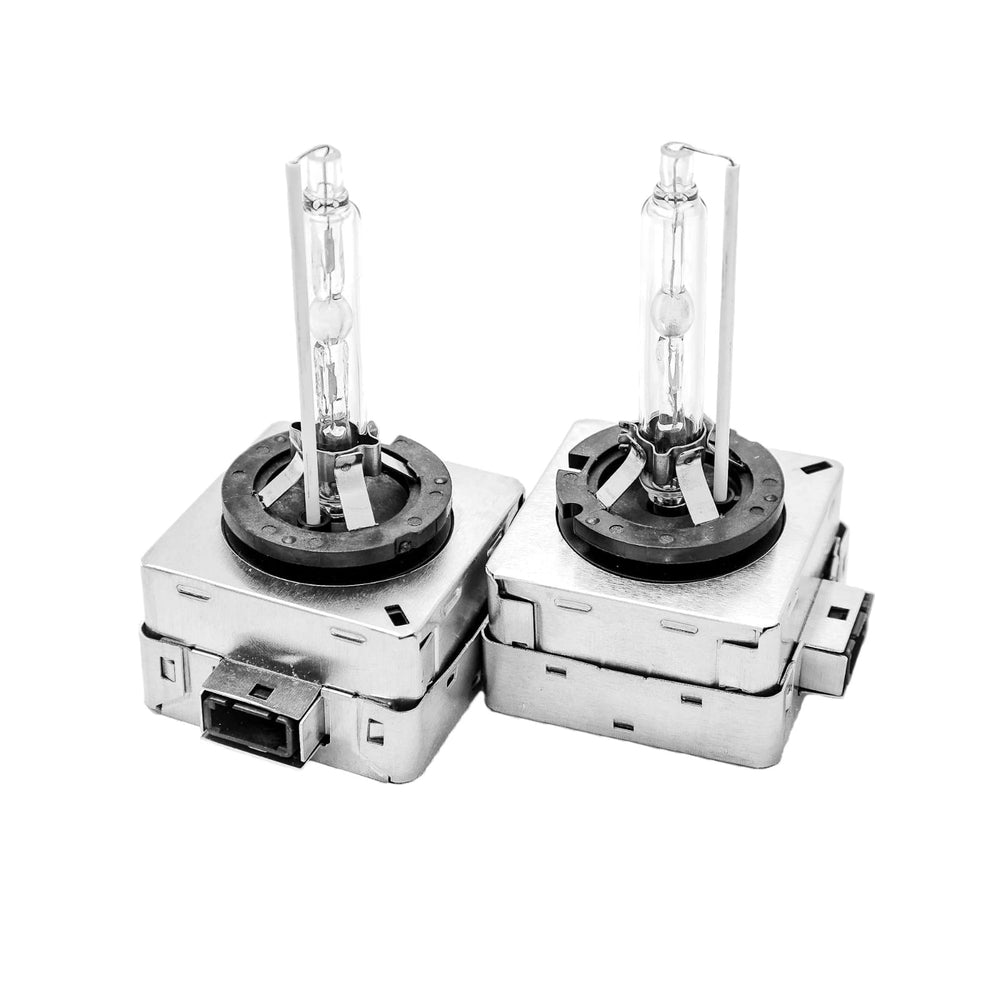 Set 2 becuri Xenon D1S White auto pentru far, suport metalic, 35W, 6000K - PromotiiZilnice